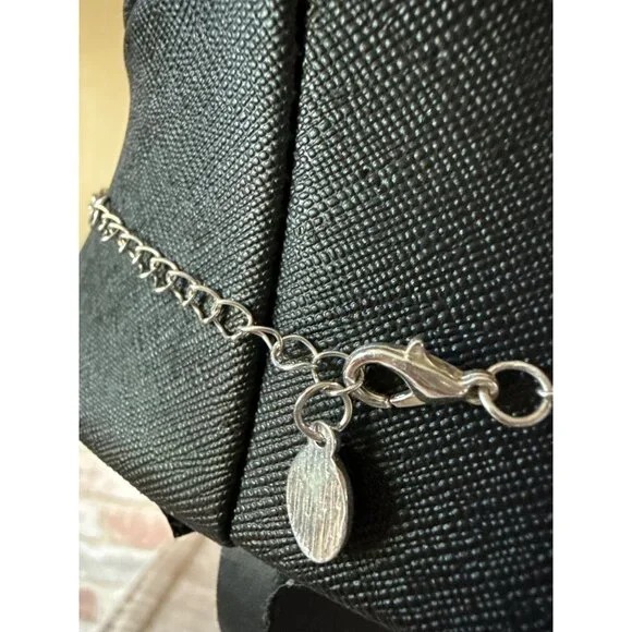 Barbie-Inspired Silver Rhinestone Pendant Necklace Script Logo With Chain - Picture 6 of 10